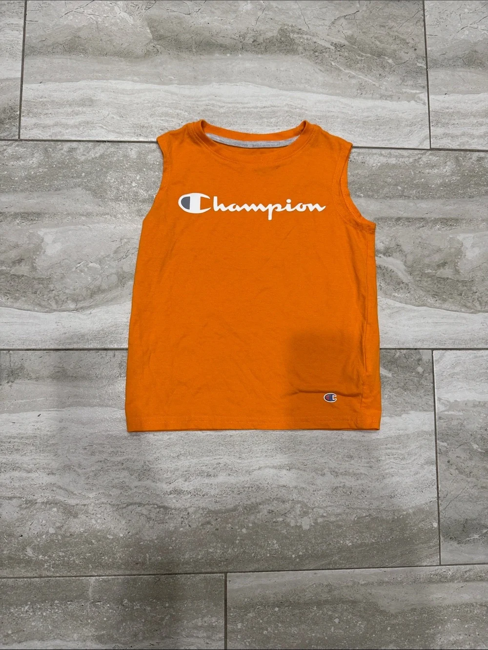 Champion Orange Boys' Tank with White Logo